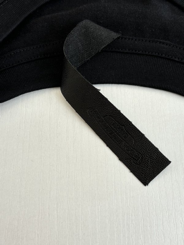 크롬하츠 크로스 가죽 패치 컬러 블록 반팔 티셔츠 001-176086