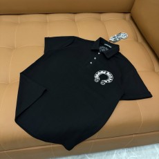 크롬하츠 중공 메탈 말발굽 로고 반팔 티셔츠 001-176098