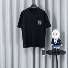 크롬하츠 26SS春夏 남녀공용 느슨한 면 반팔 티셔츠 001-176151