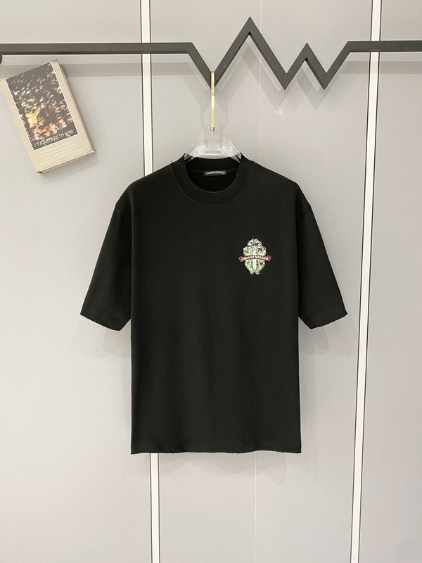 크롬하츠 중량감 순면 빈티지 가공 반팔 티셔츠 001-176165