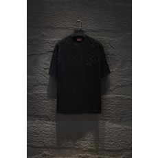 Gucci 라인스톤 오버사이즈 반팔 티셔츠 001-176179