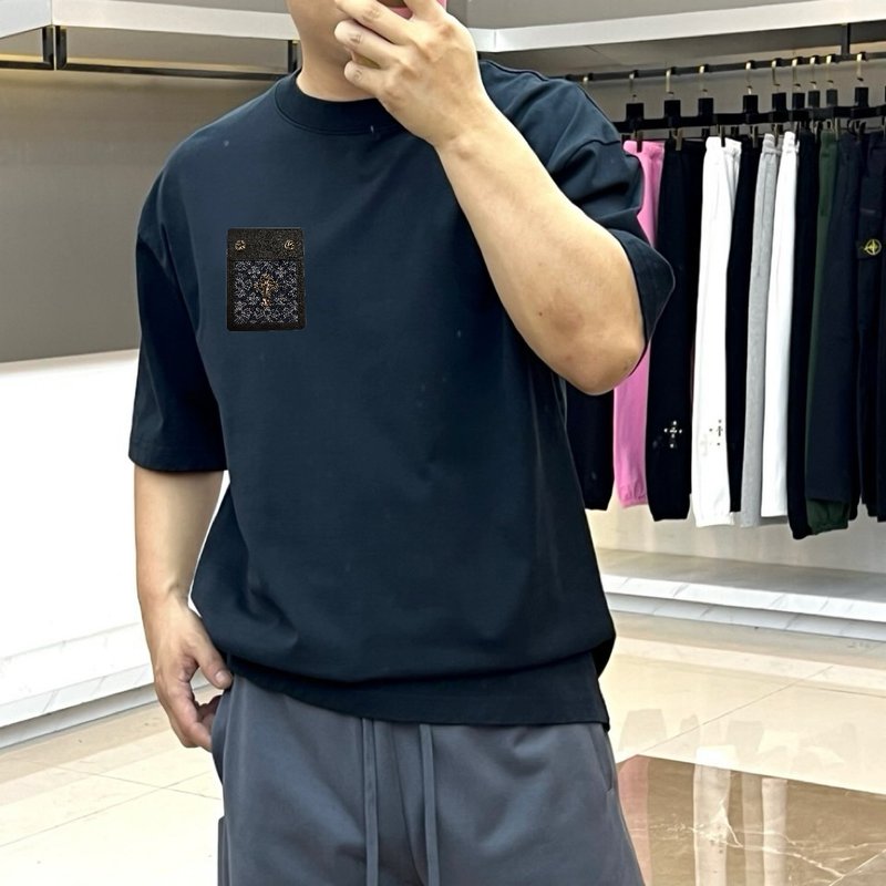 크롬하츠 2026春夏 뉴 클래식 자수 반팔 티셔츠 001-176205