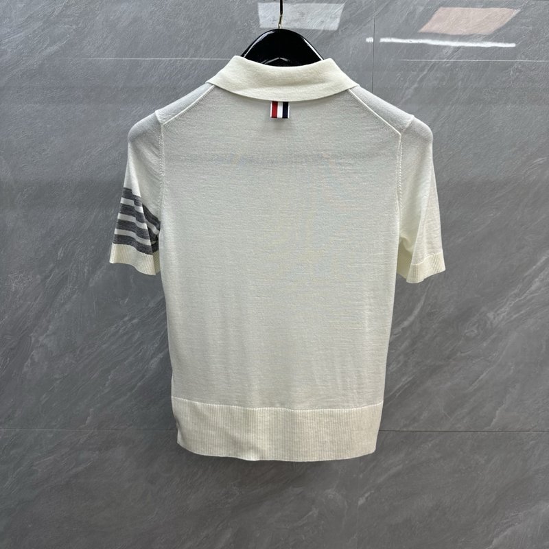 톰브라운 메리노 울 4 바르 플러포 로 셔츠 001-176234
