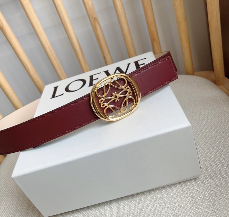 LOEWE 로에베 스무스 가죽 양면 벨트 001-176601