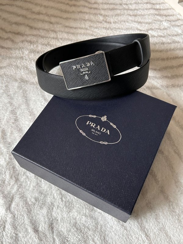 프라다 PRADA 사피아노 가죽 벨트 001-176684