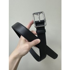 프라다 3.4cm 리치 그레인 블랙 벨트 001-176777