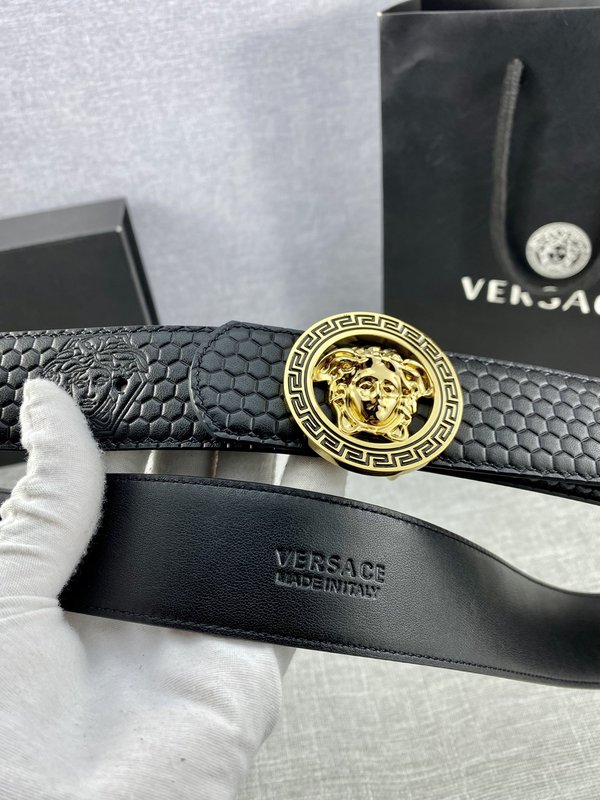 베르사체 Versace 메두사 헤드 가죽 벨트 001-176900