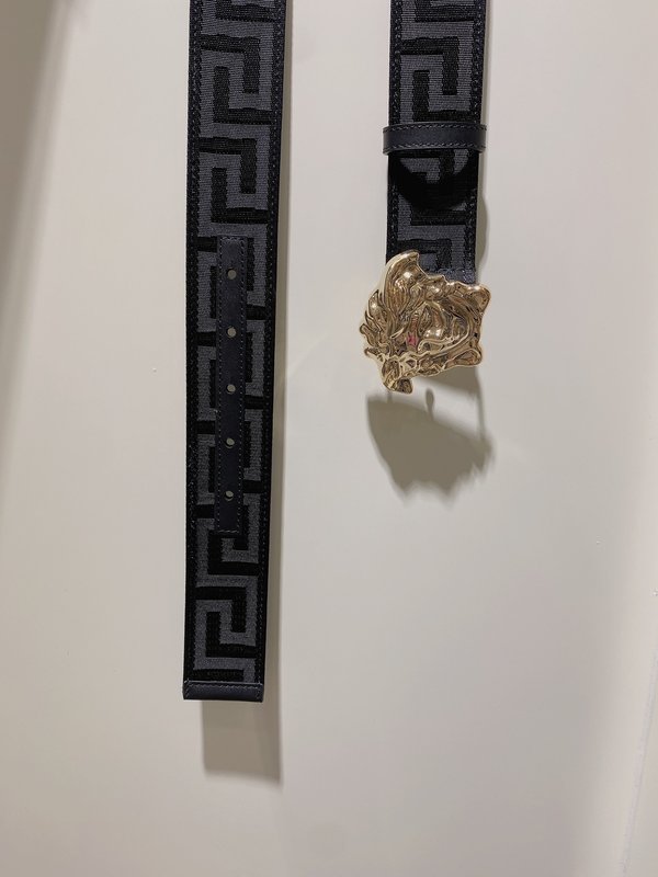 베르사체 메두사 송아지 가죽 벨트 4cm 001-176910