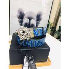 베르사체 블루 메두사 헤드 양면 벨트 001-176933