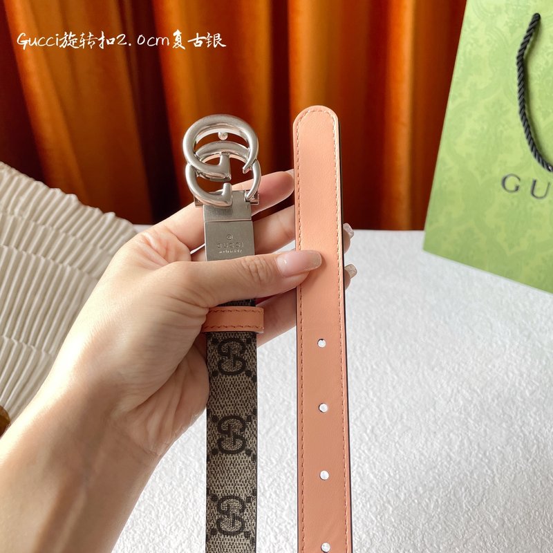 구찌 양면 PVC 프린트 벨트 커트 가능 001-176959