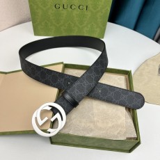 구찌 GG Supreme 블랙 더블 G 벨트 001-176998
