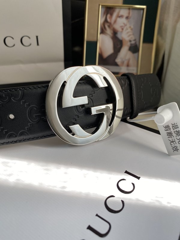 구찌 남성 소 가죽 벨트 이탈리아 원산 40mm 폭 001-176999