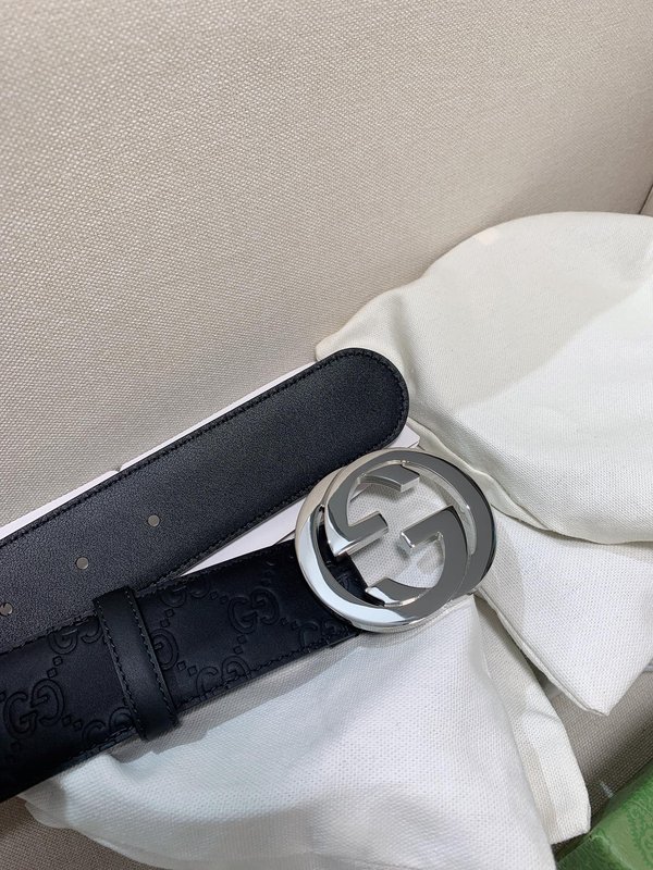 구찌 클래식 더블 G 버클 블랙 소가죽 벨트 001-177008