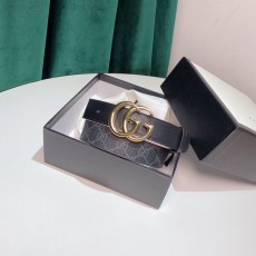 구찌 클래식 GG 캔버스 가죽 벨트 001-177011