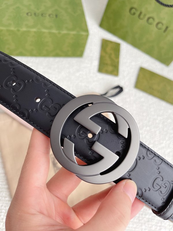 구찌 4.0cm 엠보싱 벨트 소가죽 001-177018