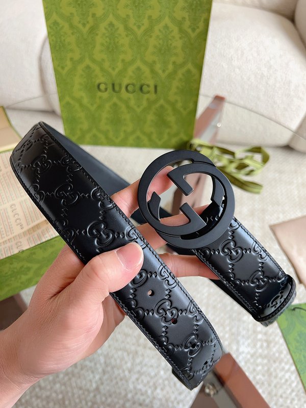 구찌 클래식 더블 G 버클 블랙 벨트 4.0cm 001-177030