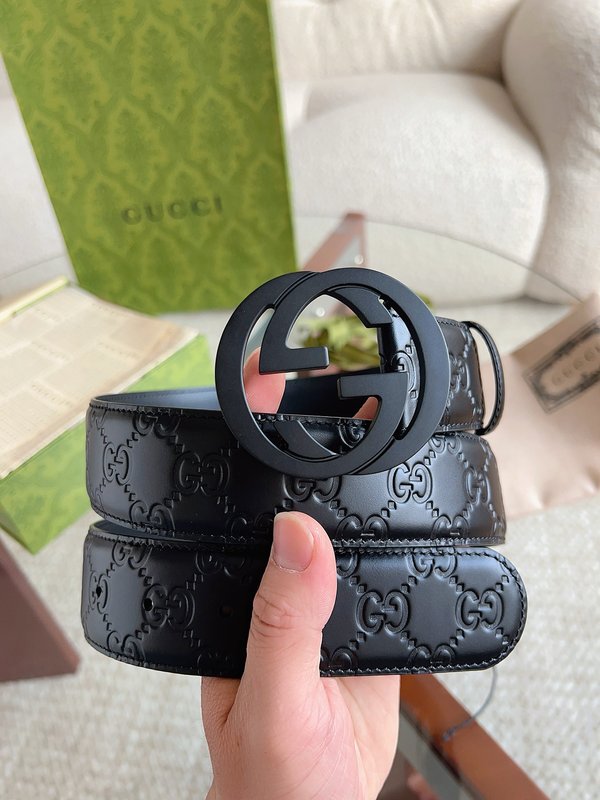 구찌 클래식 더블 G 버클 블랙 벨트 4.0cm 001-177030