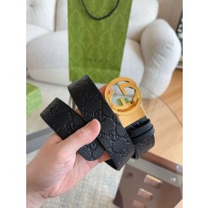 구찌 클래식 더블 G 버클 라이치 그레인 벨트 001-177034