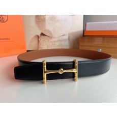 에르메스 남성 양면 가죽 벨트 38mm 금속 버클 001-177120