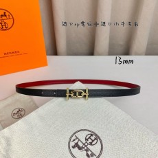 에르메스 여성용 양면 가죽 벨트 H 버클 001-177149