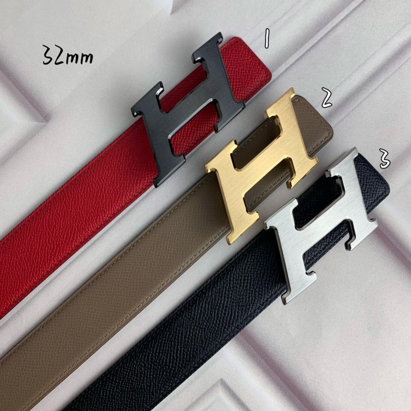 에르메스 양면 소가죽 벨트 32mm 폭 001-177173