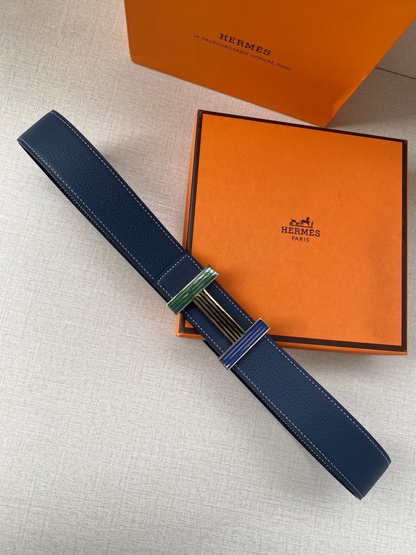 에르메스 양면 리치 그레인 소가죽 벨트 38mm 001-177178