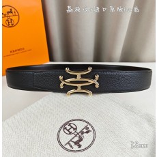 에르메스 더블 H 소 가죽 벨트 38mm 블랙 001-177202