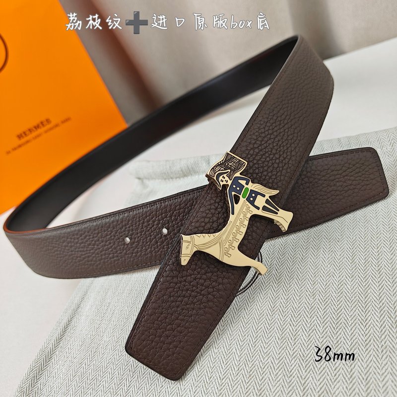 에르메스 양면 소가죽 H 버클 벨트 38mm 001-177223