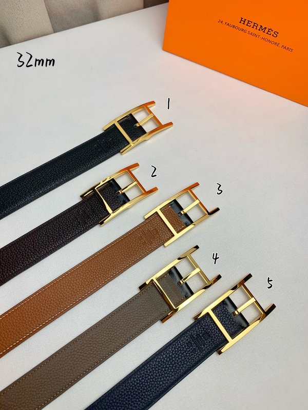 에르메스 양면 핀 버클 벨트 수입 소가죽 32mm 001-177226
