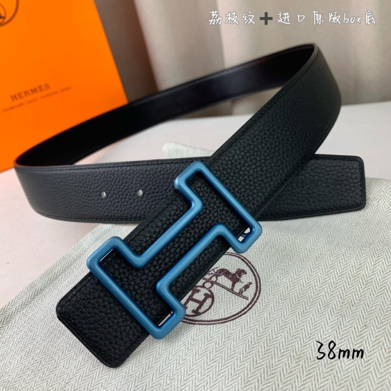 에르메스 클래식 블랙 리치 그레인 벨트 001-177227