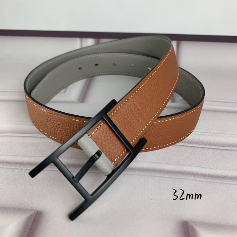 에르메스 양면 리치 그레인 핀 버클 벨트 32mm 001-177255