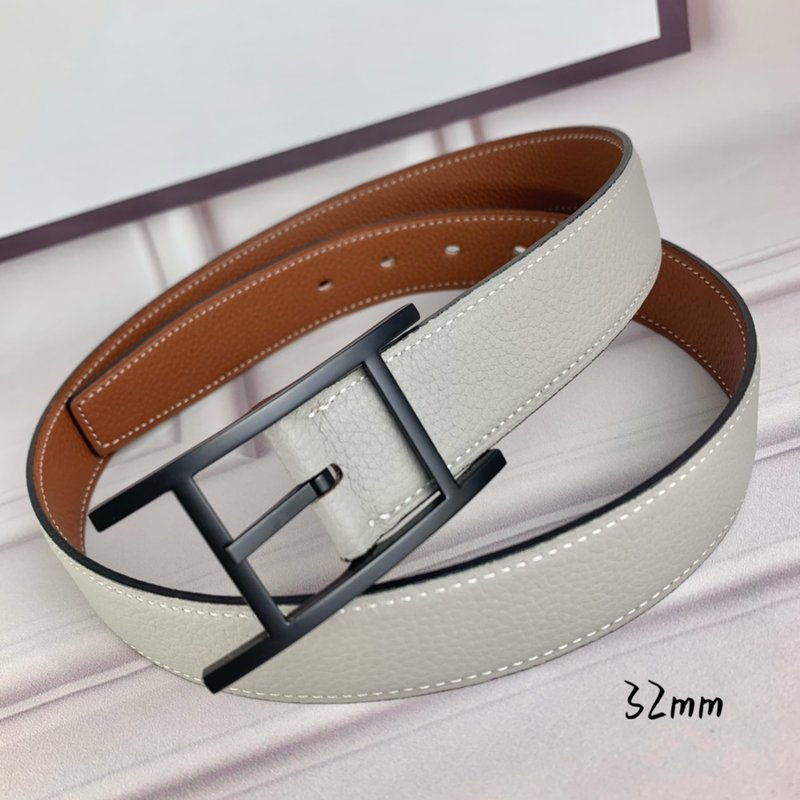에르메스 양면 리치 그레인 핀 버클 벨트 32mm 001-177255