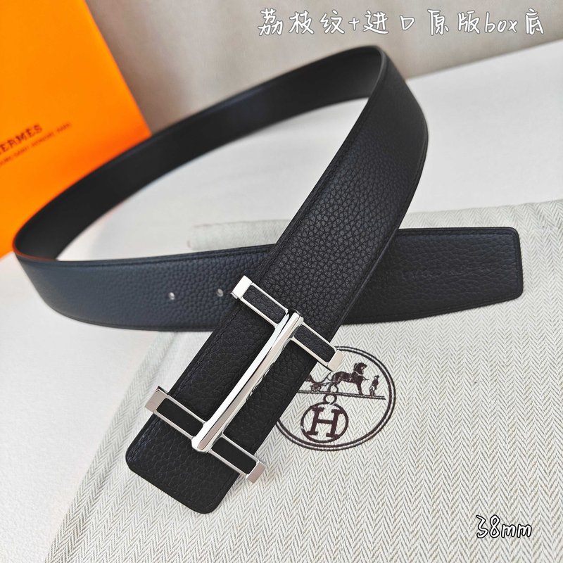 에르메스 클래식 H 버클 양면 가죽 벨트 38mm 001-177266