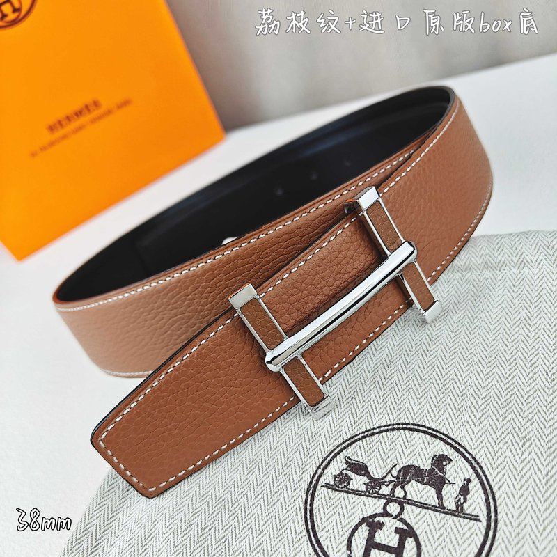 에르메스 더블 팁 H 버클 소가죽 벨트 001-177268