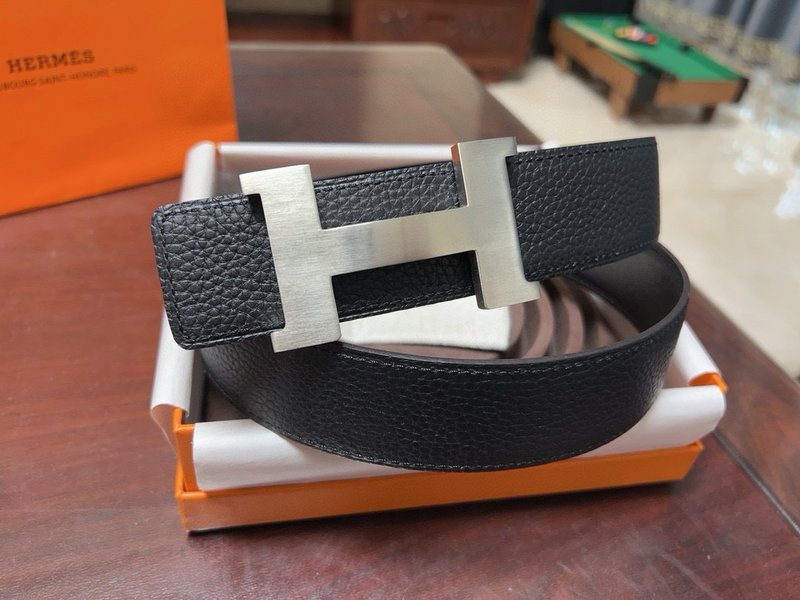 에르메스 H 버클 블랙 벨트 38mm 너비 001-177319