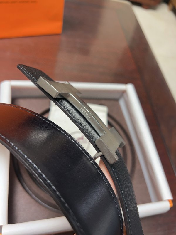 에르메스 H 버클 블랙 벨트 38mm 너비 001-177319