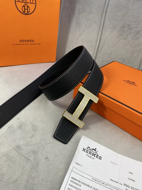 에르메스 스타일 3.8cm 토고 소 가죽 벨트 001-177322