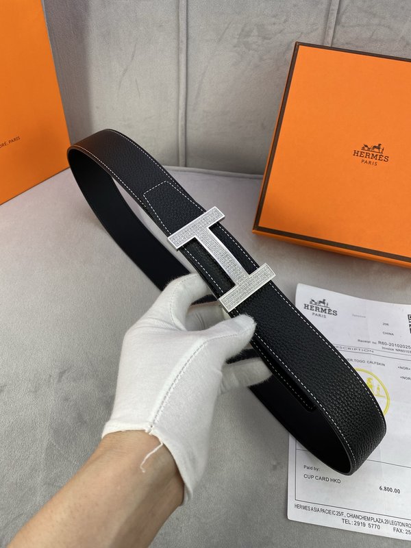 에르메스 스타일 3.8cm 토고 소 가죽 벨트 001-177322