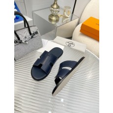 에르메스 H 로고 남성 가죽 슬리퍼 001-178250