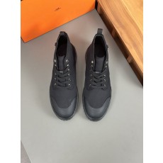 에르메스 남성용 가을 겨울 송아지 가죽 앵클 부츠 001-178371