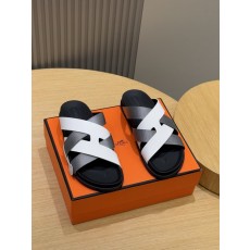 에르메스 H 버클 가죽 남성 슬리퍼 001-178401