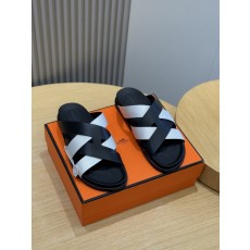 에르메스 H 로고 남성 가죽 슬리퍼 001-178407