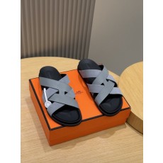 에르메스 H 버클 남성 가죽 슬리퍼 001-178408