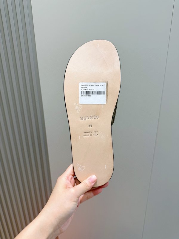 에르메스 클래식 남성 가죽 슬리퍼 001-178487