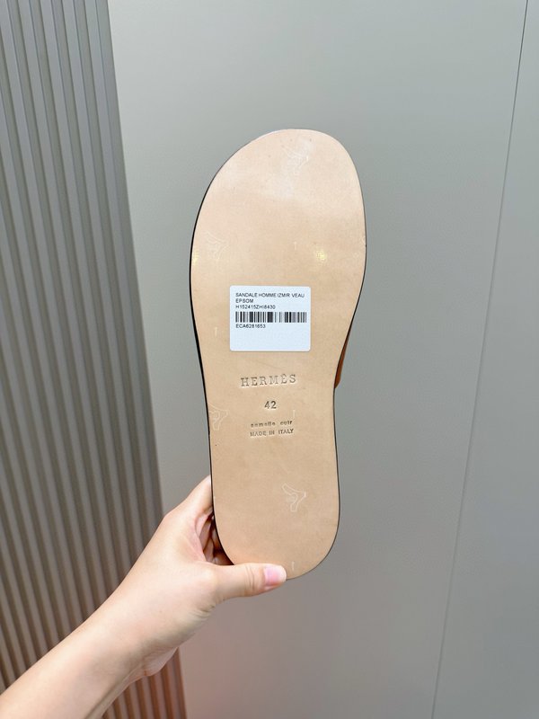 에르메스 클래식 남성 가죽 슬리퍼 001-178493