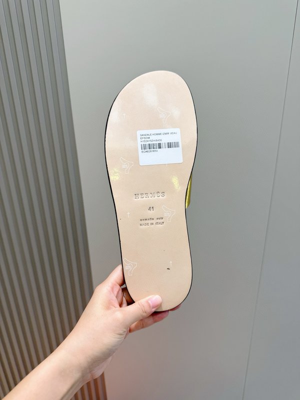 에르메스 클래식 남성 가죽 슬리퍼 001-178504