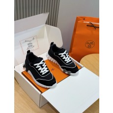 에르메스 남성 블랙 운동화 가죽 미드솔 복제품 001-178871