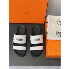 에르메스 남성 H 버클 가죽 슬리퍼 001-178943