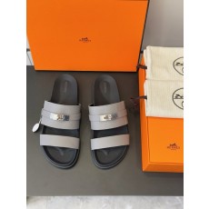 에르메스 H 버클 남성 가죽 슬리퍼 001-178950
