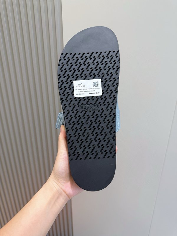 에르메스 H 로고 소가죽 캐주얼 샌들 001-178961